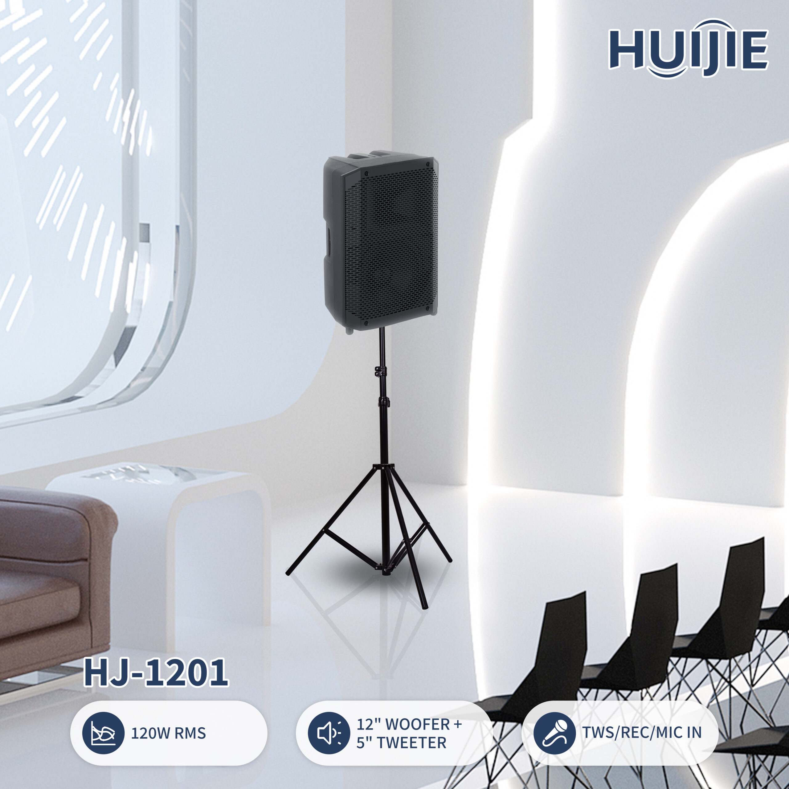 HJ-1201 12-Inch Portable PA Speaker
