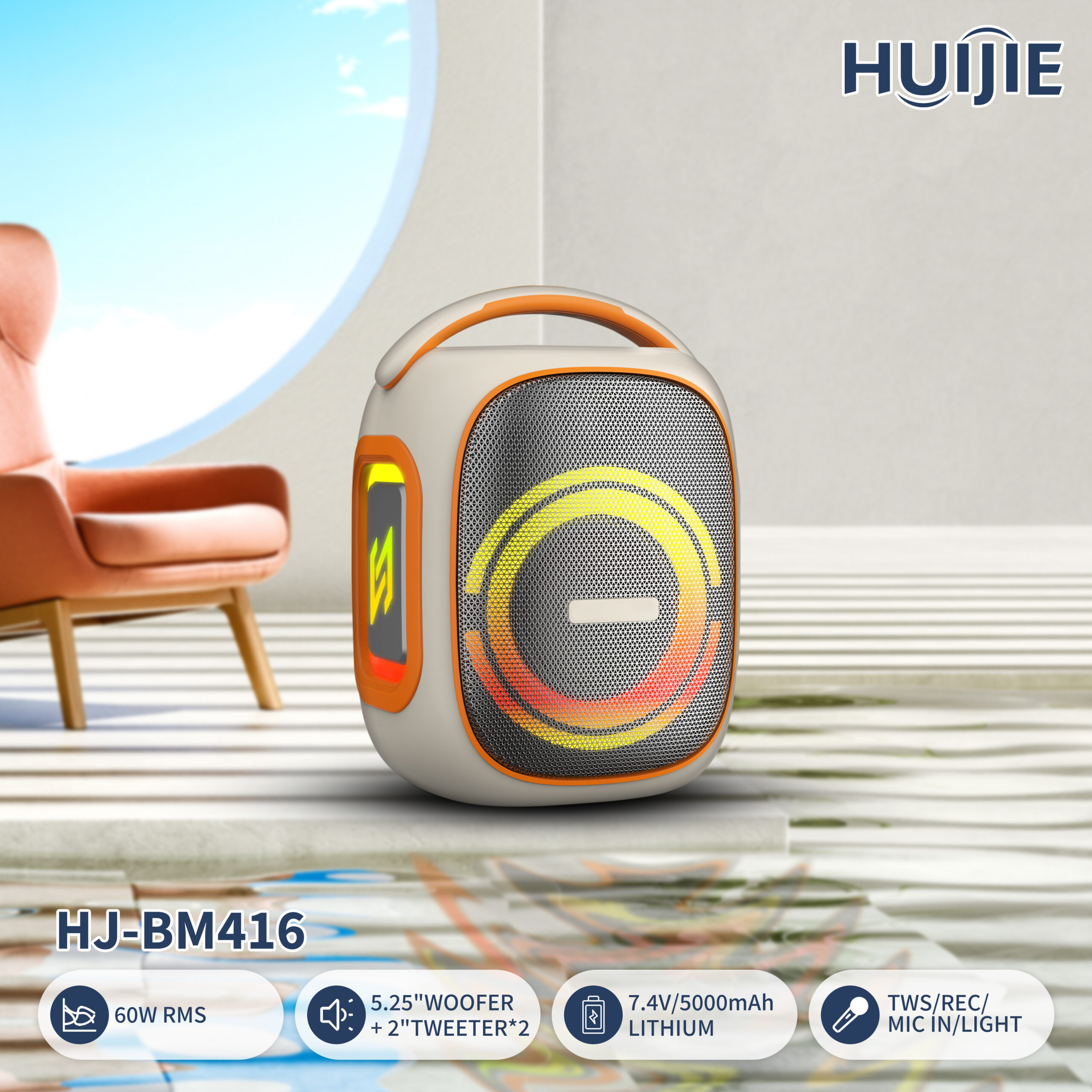 HJ-BM416 Double 5.25-Inch Party Speaker
