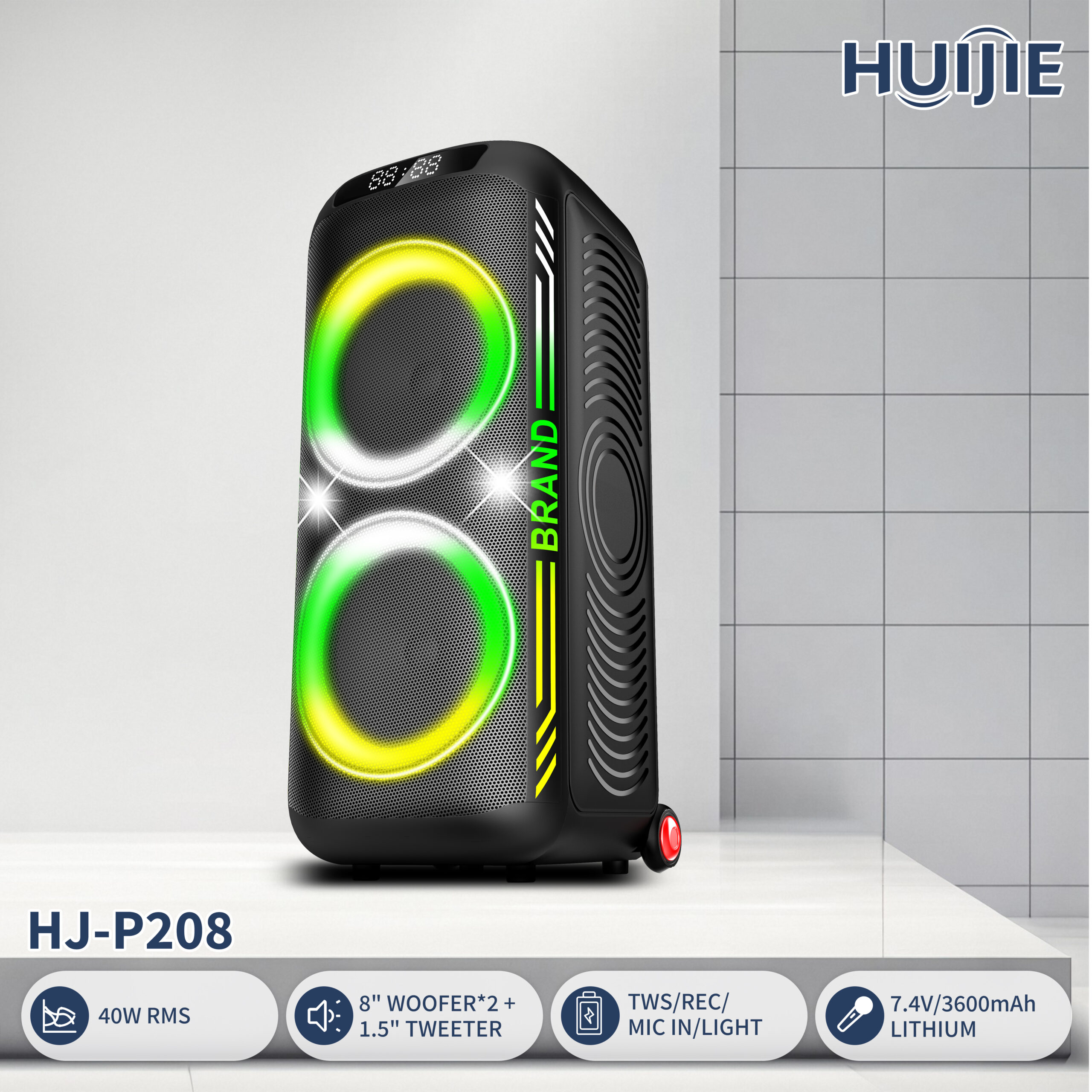 HJ-P208 Double 8-Inch Party Speaker
