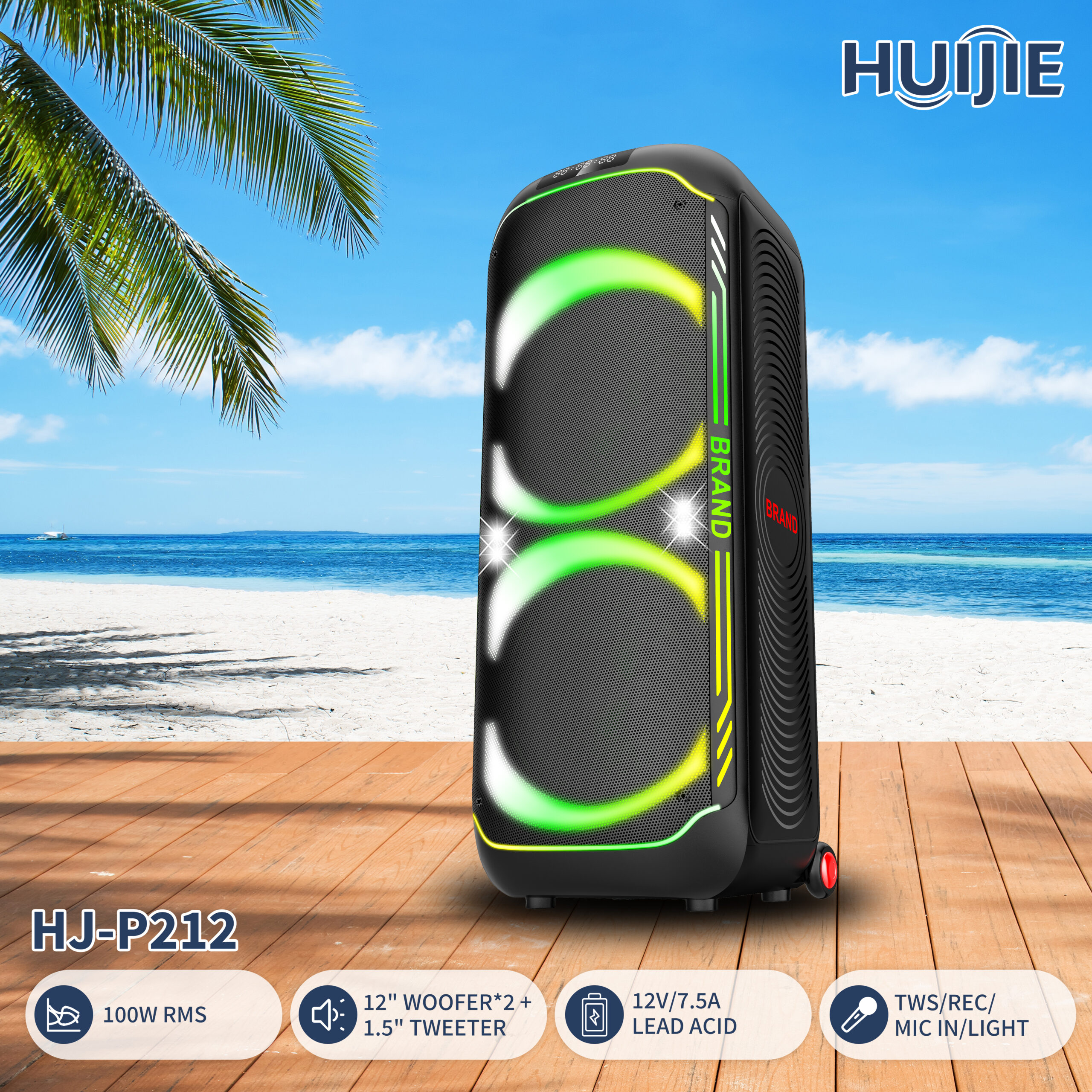HJ-P212 Double 12-Inch Party Speaker