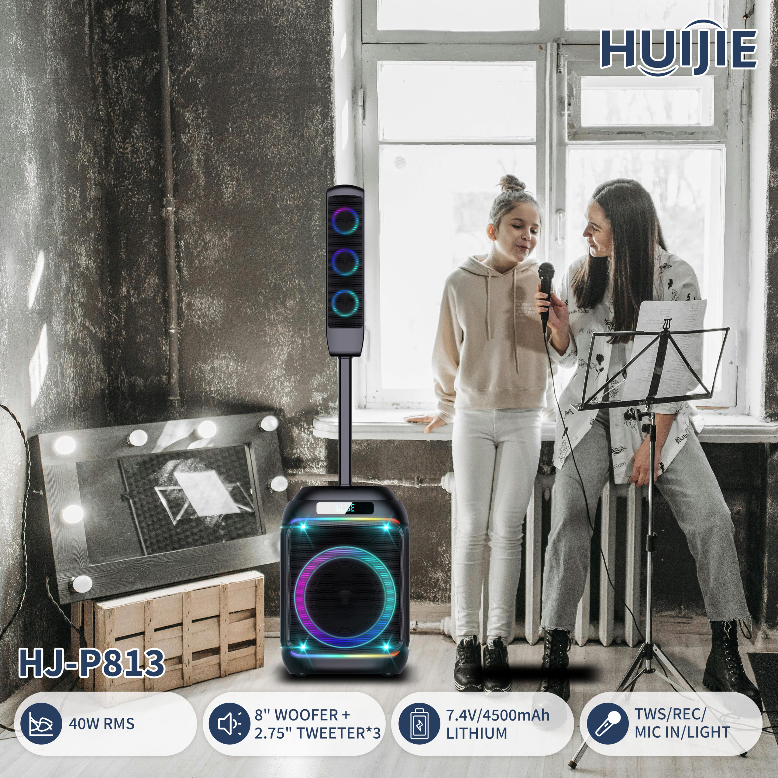 HJ-P813 8-Inch Party Speaker