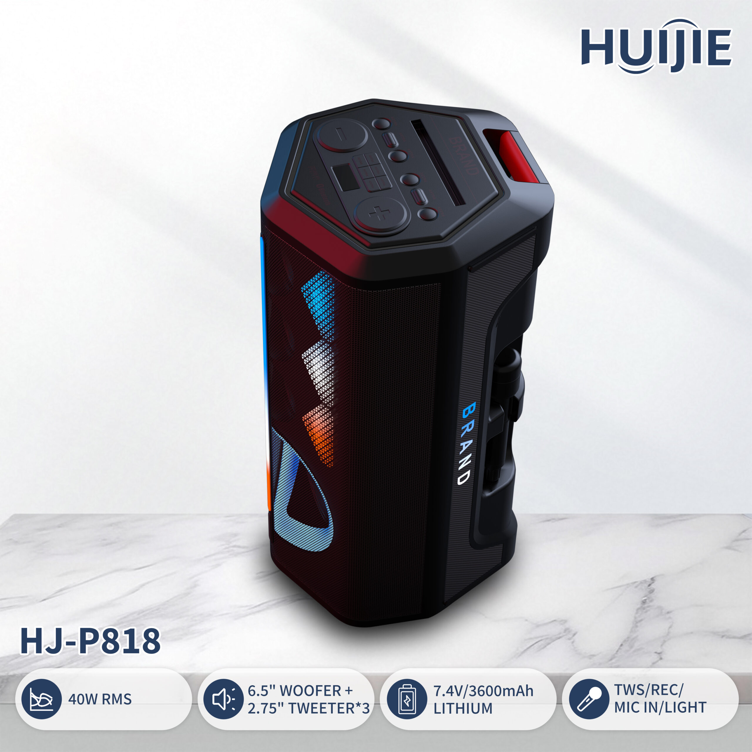 HJ-P818 6.5-Inch Party Speaker
