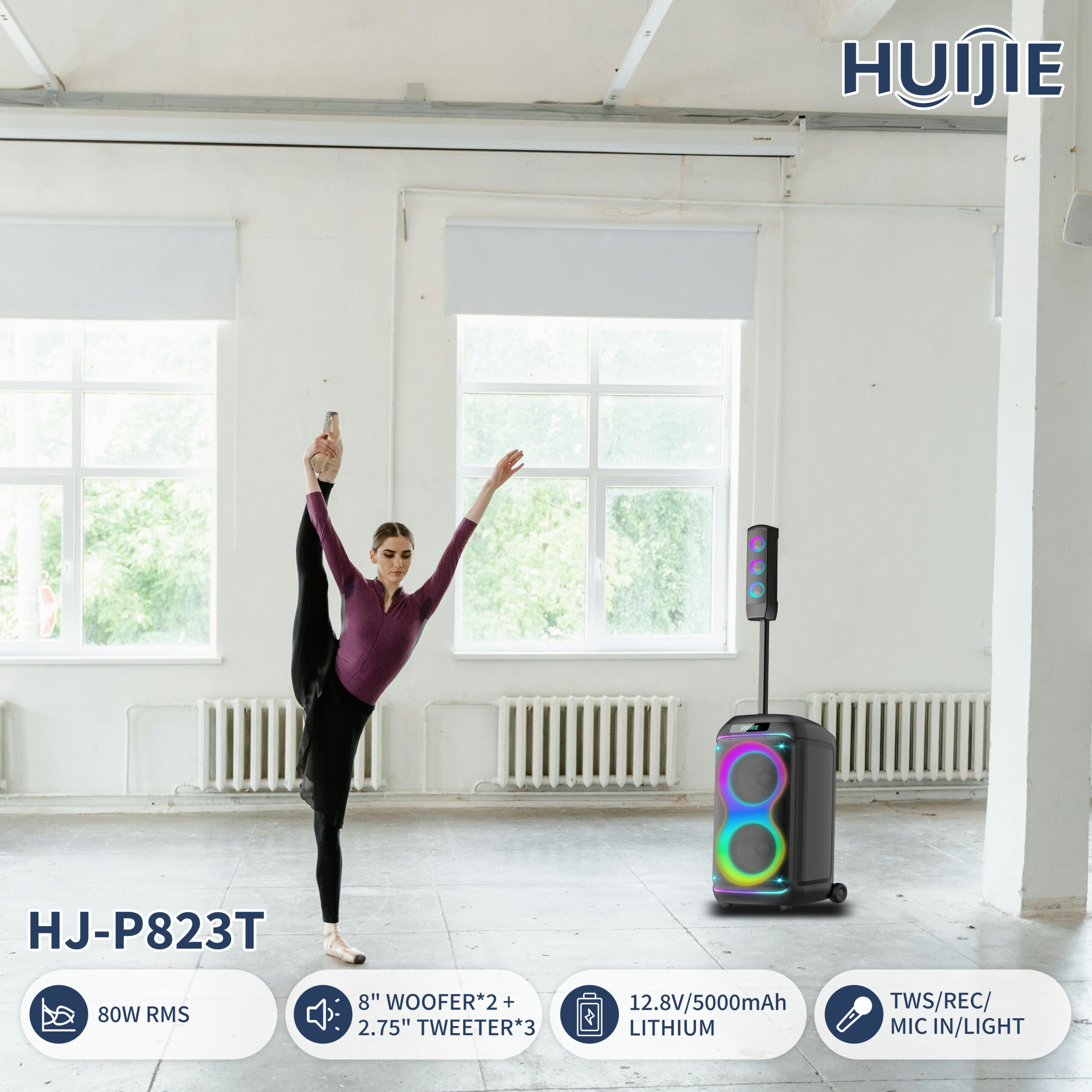 HJ-P823T Double 8-Inch Party Speaker