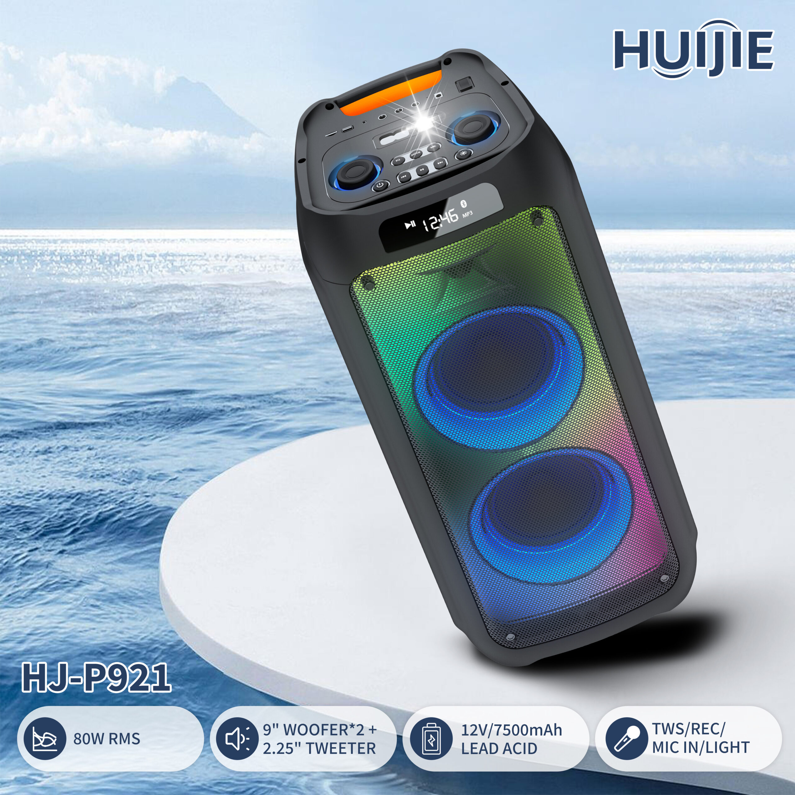 HJ-P921 Double 9-Inch Party Speaker
