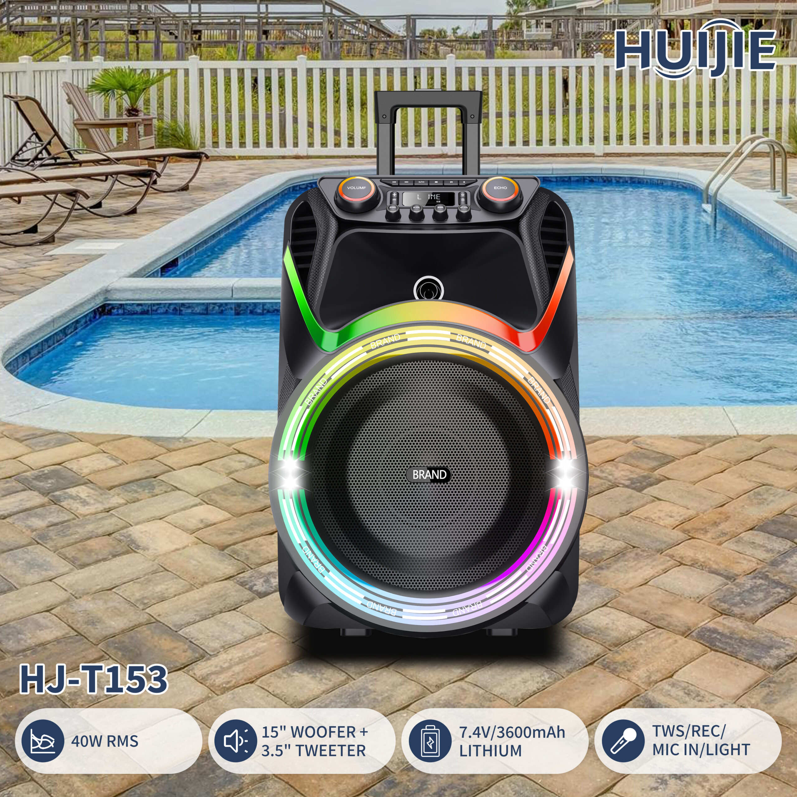 HJ-T153 15-Inch Party Speaker