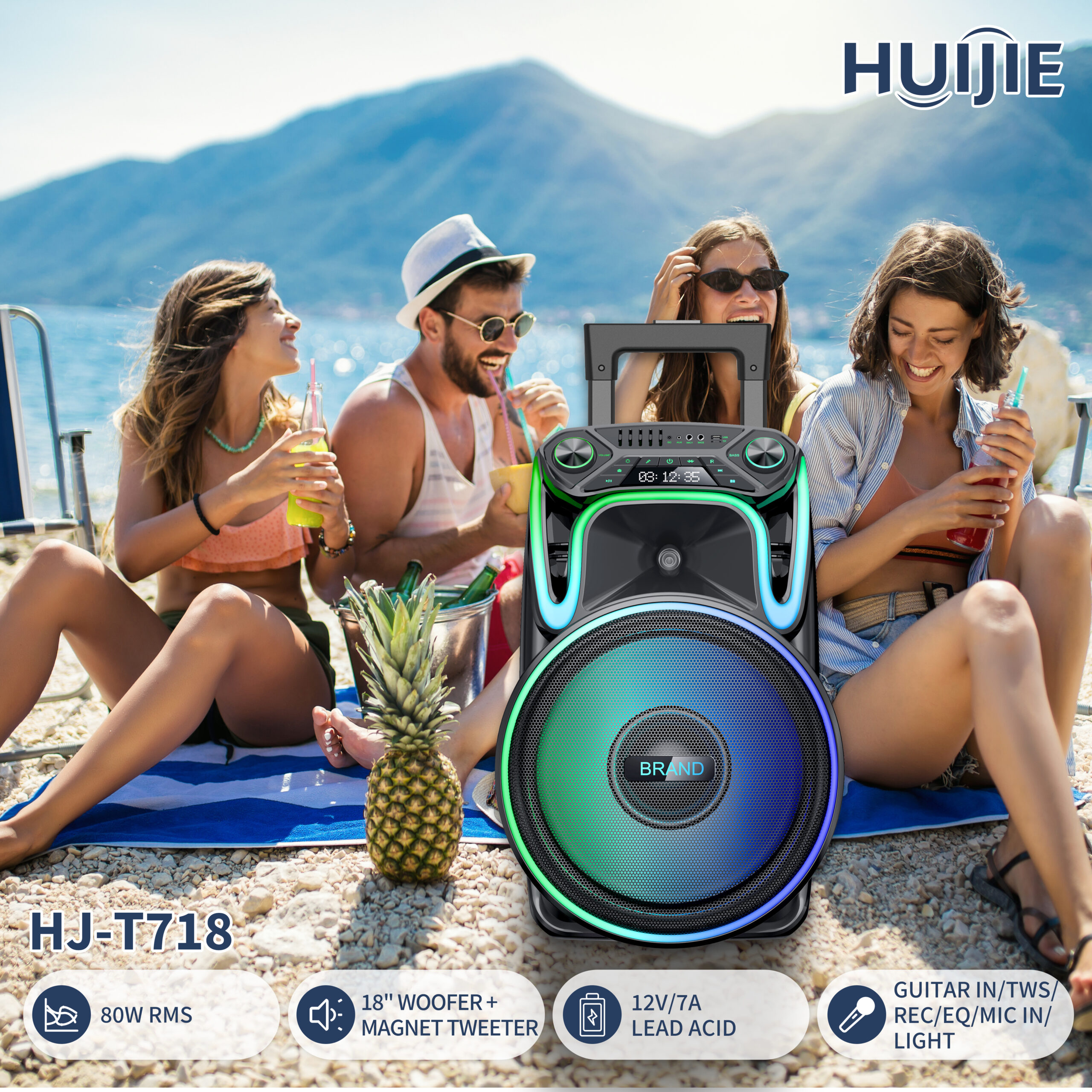 HJ-T718 18-Inch Party Speaker