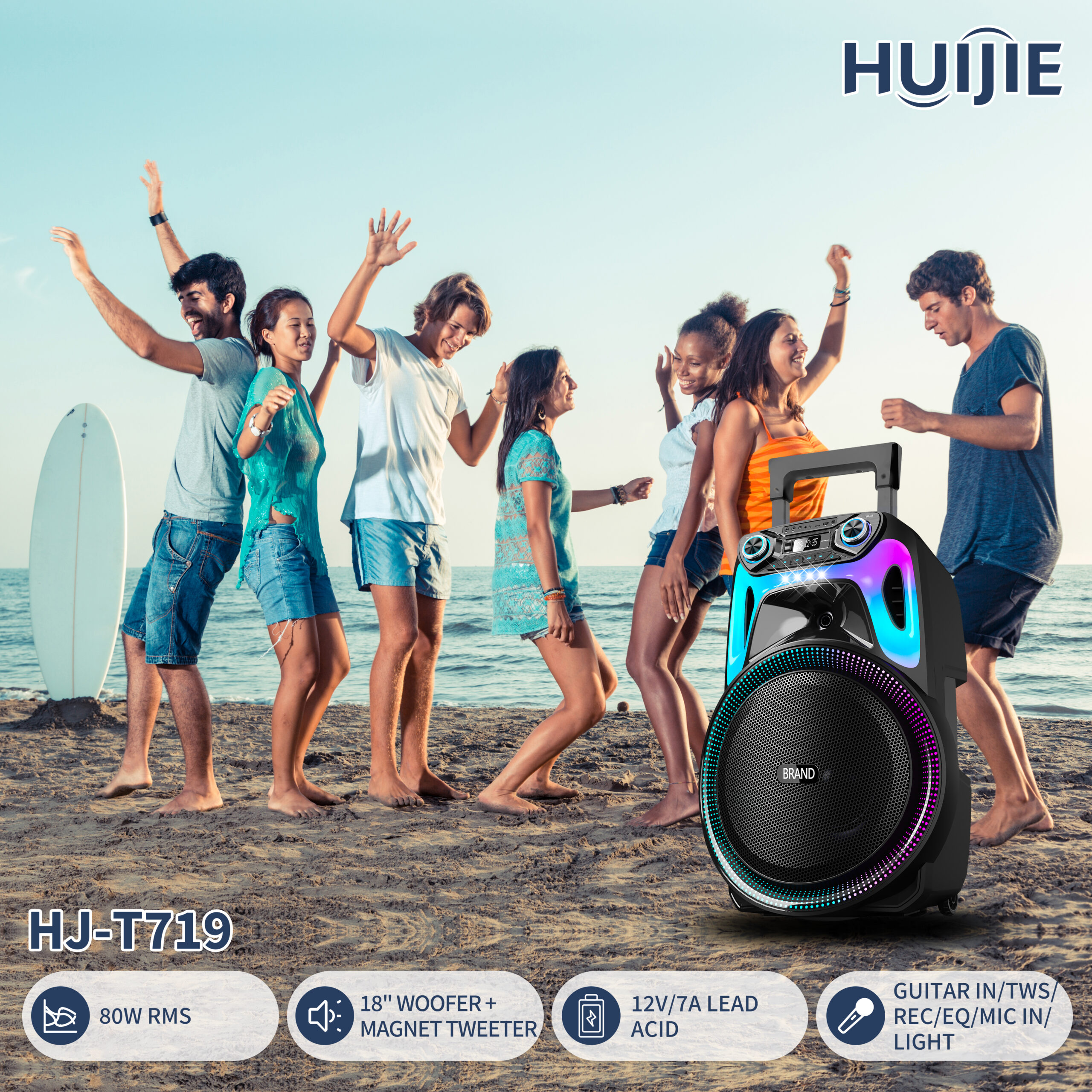 HJ-T719 18-Inch Party Speaker